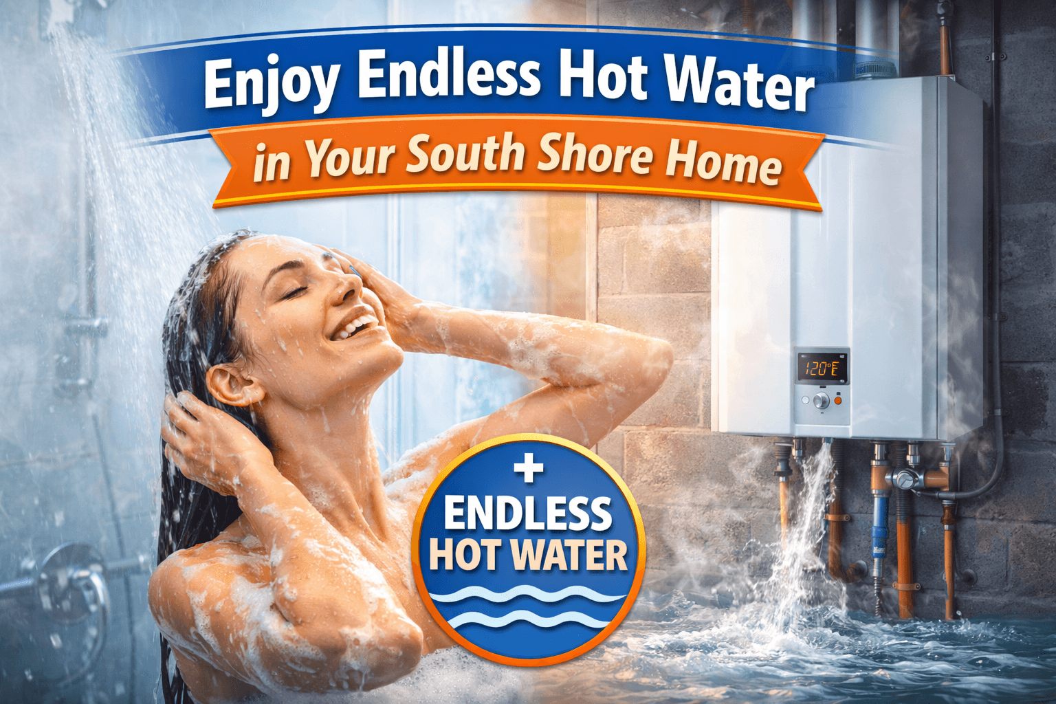 enjoy endless hot water in your south shore home - route 3 plumbing and heating